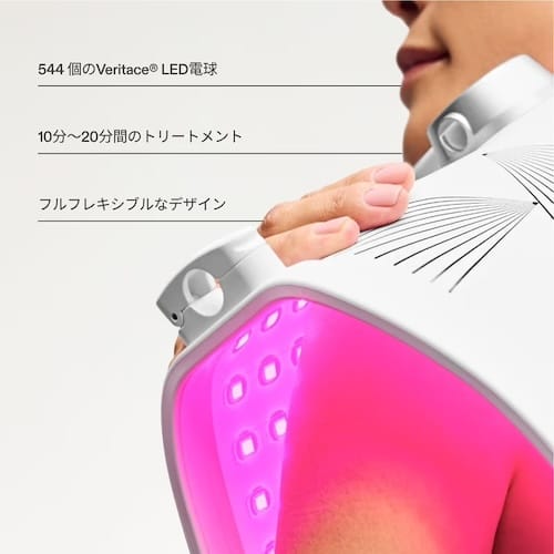 顔から背中まで使えるフレキシブル設計